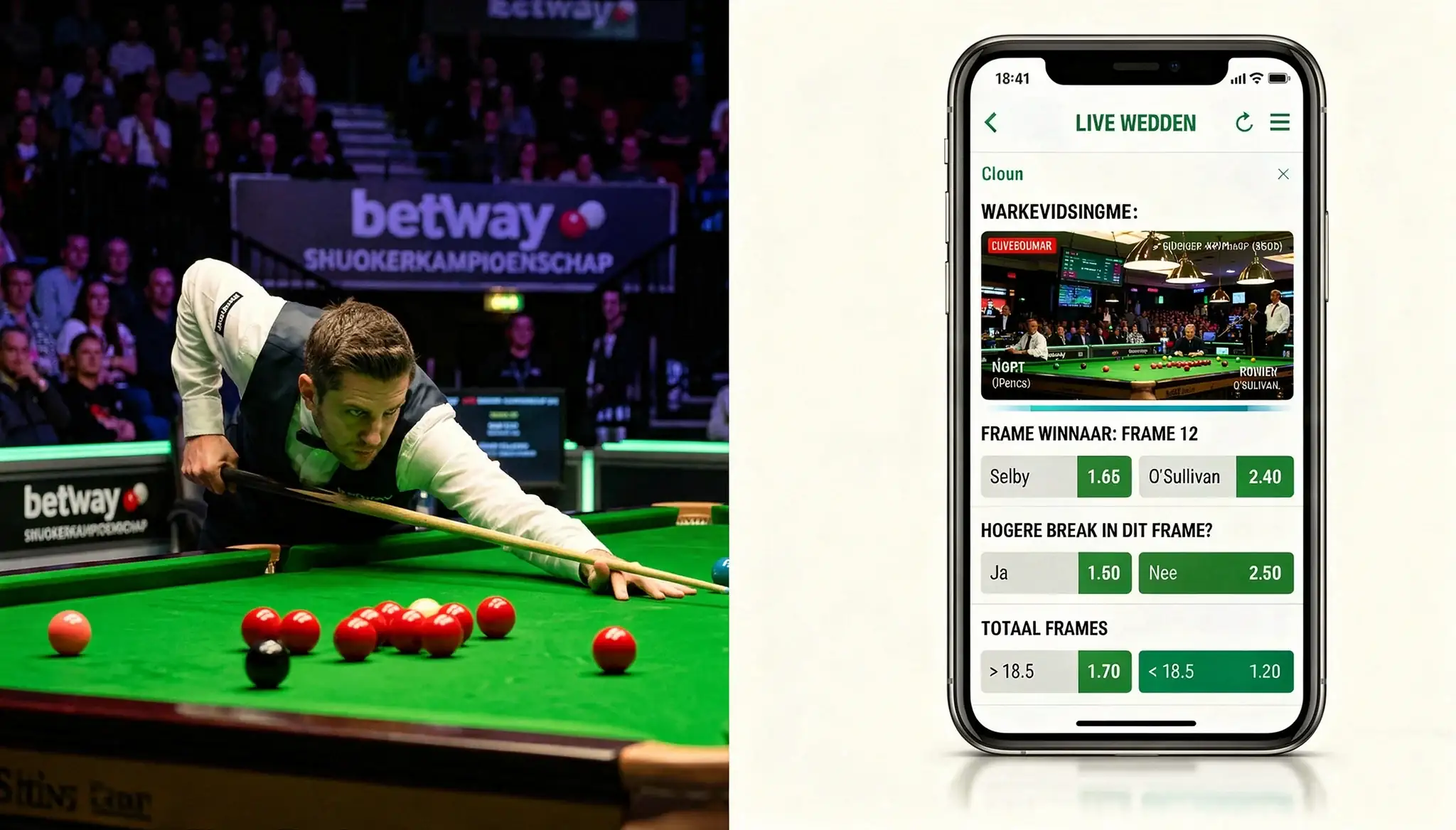 Pre-match vs Live Wedden op Snooker — Verschillen | SnookerStoot